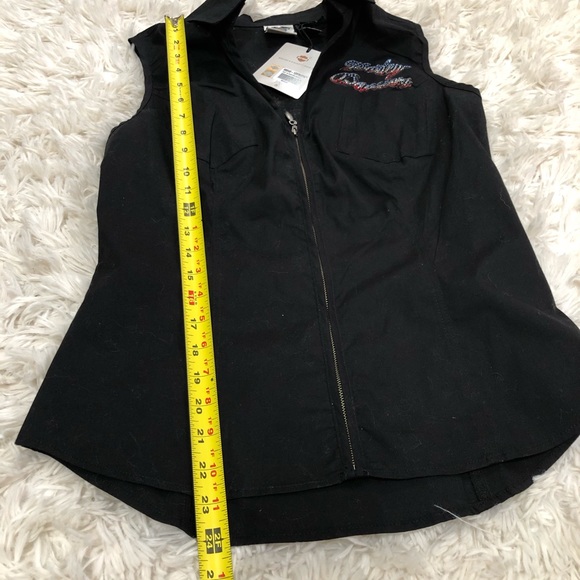 Harley Davidson zip up patriotic sleeveless Amazing top. NWT! Freedom Eagle #1❤️ - Picture 9 of 15